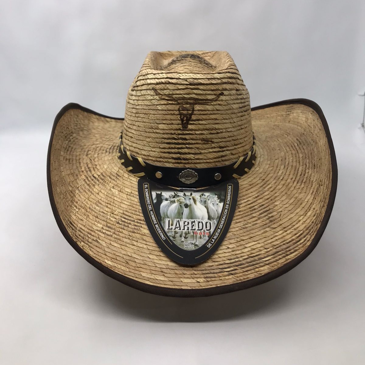Sombrero de palma economía de horma cuadrada 0189 Laredo Hats Palma Laredo Hats